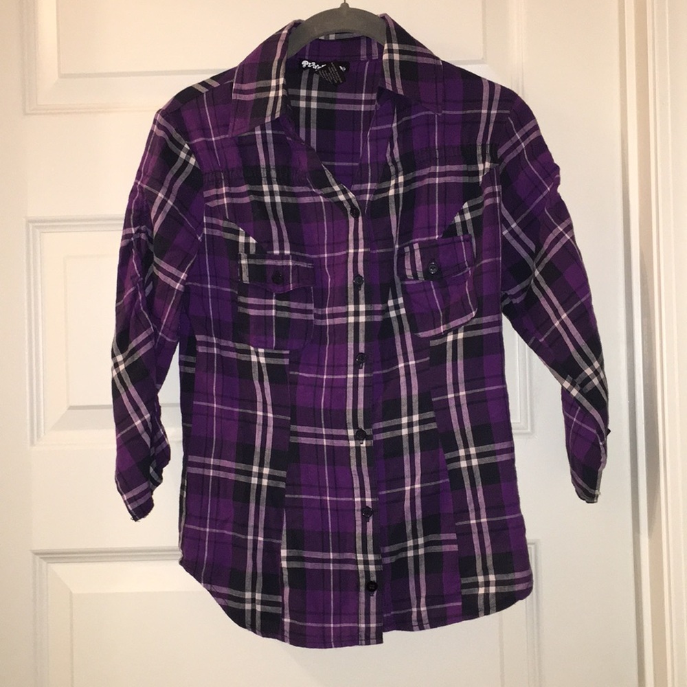 Purple Plaid Shirt